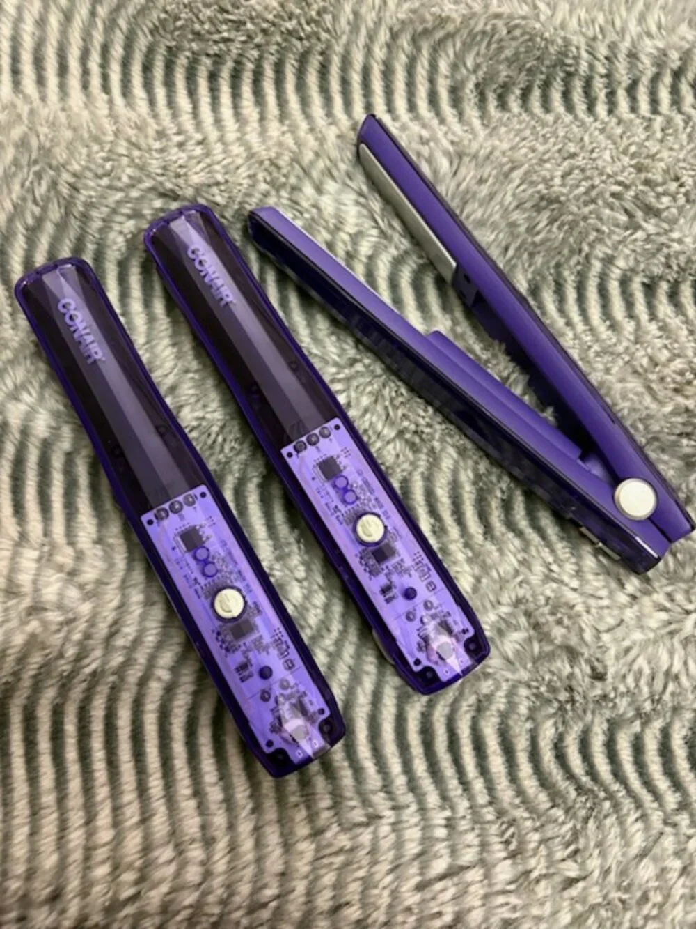 Conair Purple Mini Hair Straightener - Compact Travel Flat Iron
